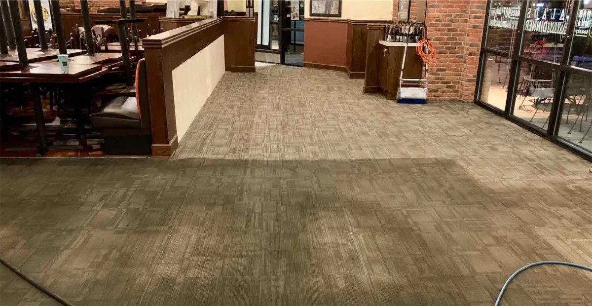 Commercial carpet floor care by Denver Pros in a business space